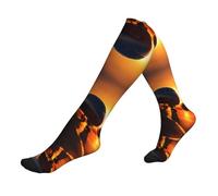 HJLUUFT airplane at sunset Compression Socks for Men and Women - Moisture-Wicking Socks, Diabetic and Neuropathy Socks