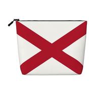 HJLUUFT Alabama State Flag print Makeup Bag Travel Toiletry Bag,Make Up Bags for Women Makeup Organizer Toiletries Accessories, Black, One Size