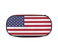 HJLUUFT American flag print Pencil Bag Pouch Case,Pen Bags Pencil Pouch Organizer for Office College School Daily Use