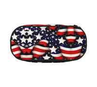 HJLUUFT American Flag Stars Stripes print Pencil Bag Pouch Case,Pen Bags Pencil Pouch Organizer for Office College School Daily Use