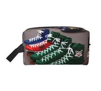 HJLUUFT American Football Laces print Toiletry Bag for Men Women Traveling Toiletry Organizer Bag for Adult Door Room Essentials, White, One Size
