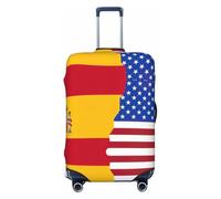 HJLUUFT American Spain Flag Print Suitcase Cover Travel Luggage Cover Protector Suitcase Washable Baggage Covers Anti-Scratch