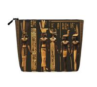 HJLUUFT Ancient Egyptian Hieroglyph print Makeup Bag Travel Toiletry Bag,Make Up Bags for Women Makeup Organizer Toiletries Accessories, Black, One Size