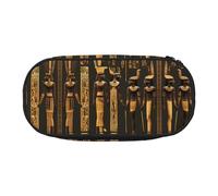 HJLUUFT Ancient Egyptian Hieroglyph print Pencil Case Simple Sturdy Multifunctional Pencil Bag Office Stationery Organizer
