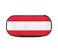 HJLUUFT Austrian flag print Pencil Bag Pouch Case,Pen Bags Pencil Pouch Organizer for Office College School Daily Use