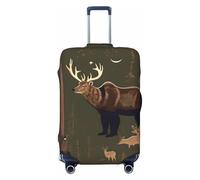 HJLUUFT Bear Deer Print Suitcase Cover Travel Luggage Cover Protector Suitcase Washable Baggage Covers Anti-Scratch