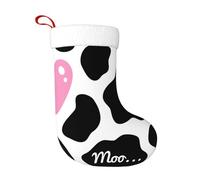 HJLUUFT Black White Milk Cow print Christmas Stockings Family 18" Xmas Stockings for Holidag Decor Christmas Ornaments