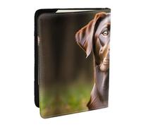 HJLUUFT Brown Labrador Retriever Print Leather Passport Wallet for Men Women, Passport Holder Case Travel Passport Cover for Family