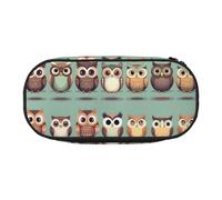 HJLUUFT Cartoon Owls Cute print Pencil Bag Pouch Case,Pen Bags Pencil Pouch Organizer for Office College School Daily Use