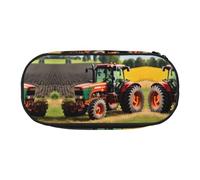 HJLUUFT Company Farm Tractors print Pencil Case Simple Sturdy Multifunctional Pencil Bag Office Stationery Organizer