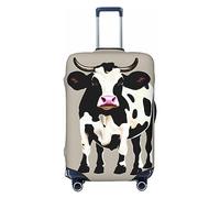 HJLUUFT Cow Black spot Print Travel Luggage Cover Suitcase Cover Protector Suitcase Washable Baggage Covers Anti-Scratch