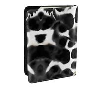 HJLUUFT Cow Fur Print Print Leather Passport Cover for Men Women, Travel Wallet Passport Holder Case for Family