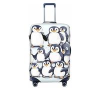 HJLUUFT Cute Baby Penguins Sketch Print Suitcase Cover Travel Luggage Cover Protector Suitcase Washable Baggage Covers Anti-Scratch