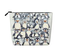 HJLUUFT Cute Baby Penguins Sketch print Travel Makeup Bags Cosmetic Organizer Bag Large Capacity Make up Bag Toiletry Bag for Women, Black, One Size