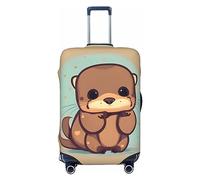 HJLUUFT Cute Otter Print Travel Luggage Cover Suitcase Cover Protector Suitcase Washable Baggage Covers Anti-Scratch
