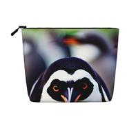 HJLUUFT Cute Penguin head print Travel Makeup Bags Cosmetic Organizer Bag Large Capacity Make up Bag Toiletry Bag for Women, Black, One Size