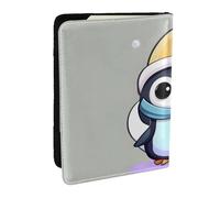 HJLUUFT Cute Penguin Print Print Leather Passport Cover for Men Women, Travel Wallet Passport Holder Case for Family