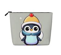 HJLUUFT Cute penguin print print Travel Makeup Bags Cosmetic Organizer Bag Large Capacity Make up Bag Toiletry Bag for Women, Black, One Size