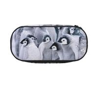 HJLUUFT Cute penguin1 print Pencil Bag Pouch Case,Pen Bags Pencil Pouch Organizer for Office College School Daily Use