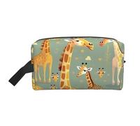 HJLUUFT Cute Wild Cartoon Giraffes print Toiletry Bag for Men Women Traveling Toiletry Organizer Bag for Adult Door Room Essentials, White, One Size