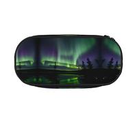 HJLUUFT Dark Northern Lights print Pencil Bag Pouch Case,Pen Bags Pencil Pouch Organizer for Office College School Daily Use