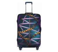 HJLUUFT DNA Chain Photo Print Travel Luggage Cover Suitcase Cover Protector Suitcase Washable Baggage Covers Anti-Scratch