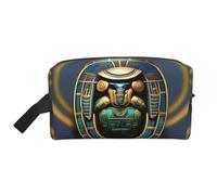 HJLUUFT Egyptian Scarab print Toiletry Bag for Men Women Traveling Toiletry Organizer Bag for Adult Door Room Essentials, White, One Size