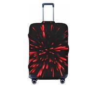 HJLUUFT Explosion Burst Red and Black Print Travel Luggage Cover Suitcase Cover Protector Suitcase Washable Baggage Covers Anti-Scratch