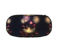HJLUUFT Explosion Fireworks 3D print Makeup Cosmetic Bag Stationary Kawaii Pencil Box Pouch Gadget Organizer Bag with Zipper