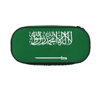 HJLUUFT Flag of Saudi Arabia print Pencil Bag Pouch Case,Pen Bags Pencil Pouch Organizer for Office College School Daily Use