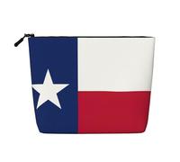 HJLUUFT Flag of Texas print Travel Makeup Bags Cosmetic Organizer Bag Large Capacity Make up Bag Toiletry Bag for Women, Black, One Size