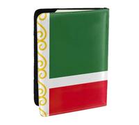 HJLUUFT Flag of The Chechen Republic Print Leather Passport Wallet for Men Women, Passport Holder Case Travel Passport Cover for Family