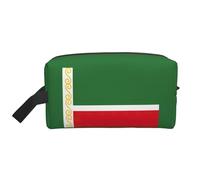 HJLUUFT Flag of the Chechen Republic print Travel Toiletry Bag, Portable Makeup Cosmetic Bag Travel Essentials Organizer Travel Bag, White, One Size