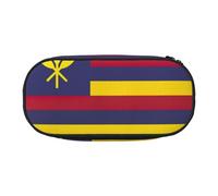 HJLUUFT Flag of the Kingdom of Hawaii print Makeup Cosmetic Bag Stationary Kawaii Pencil Box Pouch Gadget Organizer Bag with Zipper