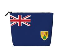 HJLUUFT Flag of the Turks and Caicos Islands print Travel Makeup Bags Cosmetic Organizer Bag Large Capacity Make up Bag Toiletry Bag for Women, Black, One Size