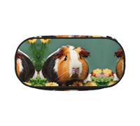 HJLUUFT flower guinea pig print Pencil Bag Pouch Case,Pen Bags Pencil Pouch Organizer for Office College School Daily Use