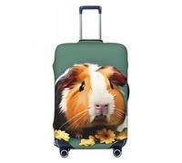 HJLUUFT Flower Guinea Pig Print Travel Luggage Cover Suitcase Cover Protector Suitcase Washable Baggage Covers Anti-Scratch