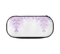 HJLUUFT Framing Lilac Flowers print Pencil Bag Pouch Case,Pen Bags Pencil Pouch Organizer for Office College School Daily Use