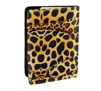 HJLUUFT Fun Leopard Prints Print Leather Passport Wallet for Men Women, Passport Holder Case Travel Passport Cover for Family