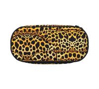 HJLUUFT Fun leopard prints print Makeup Cosmetic Bag Stationary Kawaii Pencil Box Pouch Gadget Organizer Bag with Zipper