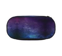 HJLUUFT Galaxy Star Universe Print Pencil Case Pencil Case Pen Pencil Case Organizer for Office College School Daily Use, Black, Taglia Unica, Cute