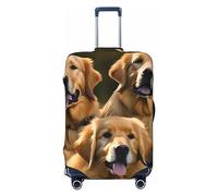 HJLUUFT Golden Retrievers Print Travel Luggage Cover Suitcase Cover Protector Suitcase Washable Baggage Covers Anti-Scratch