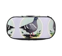 HJLUUFT Grey Pigeon print print Pencil Case Simple Sturdy Multifunctional Pencil Bag Office Stationery Organizer