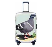 HJLUUFT Grey Pigeon Print Print Travel Luggage Cover Suitcase Cover Protector Suitcase Washable Baggage Covers Anti-Scratch