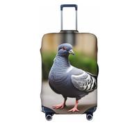 HJLUUFT Grey Pigeon Print Travel Luggage Cover Suitcase Cover Protector Suitcase Washable Baggage Covers Anti-Scratch