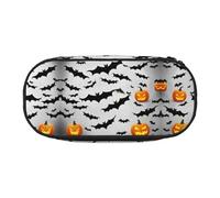 HJLUUFT Halloween Flying Bats print Pencil Bag Pouch Case,Pen Bags Pencil Pouch Organizer for Office College School Daily Use