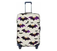 HJLUUFT Halloween Flying Purple Bats Print Travel Luggage Cover Suitcase Cover Protector Suitcase Washable Baggage Covers Anti-Scratch