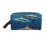 HJLUUFT Hammerhead Sharks print Toiletry Bag for Men Women Traveling Toiletry Organizer Bag for Adult Door Room Essentials, White, One Size
