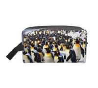 HJLUUFT Happy Penguins print Toiletry Bag for Men Women Traveling Toiletry Organizer Bag for Adult Door Room Essentials, White, One Size