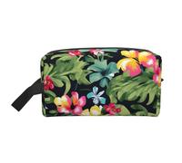 HJLUUFT Hawaiian flower print print Toiletry Bag for Men Women Traveling Toiletry Organizer Bag for Adult Door Room Essentials, White, One Size